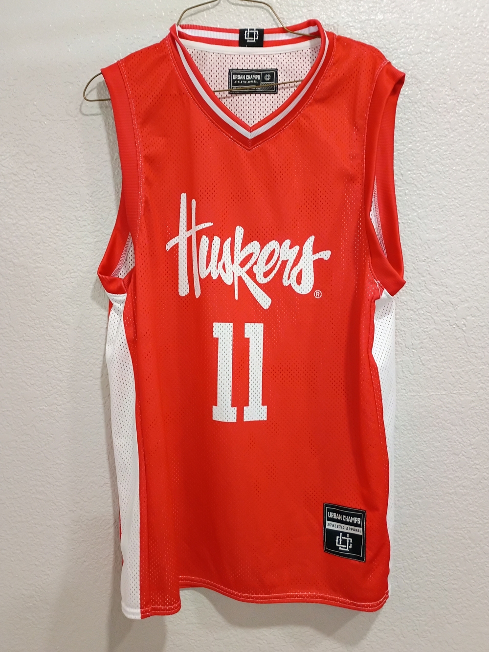 Huskers #11 Red Basketball Jersey - Urban Champs